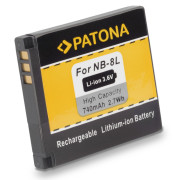 Baterija NB-8L za Canon PowerShot A2200 / A3000 IS / A3100 IS, 740 mAh 
