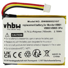 Baterija za GlobalSat GH625XT, 750 mAh