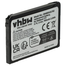 Baterija za Midland 777 / PMR446, 700 mAh Baterija za Midland 777 / PMR446, 700 mAh