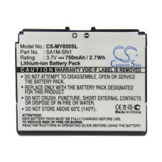 Baterija za Sagem MY850 / MY850V / MY850C, 750 mAh Baterija za Sagem MY850 / MY850V / MY850C, 750 mAh