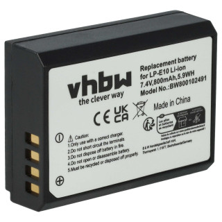 Baterija LP-E10 za Canon EOS 1100 / EOS 1100D / Kiss X50, 800 mAh