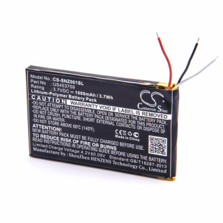 Baterija za Sony NWZ-ZX1, 1000 mAh