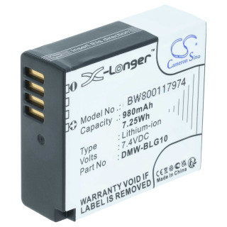 Baterija DMW-BLG10 / DMW-BLE9 za Panasonic Lumix DMC-GF3 / DMC-GF6 / DMC-TZ81, 980 mAh