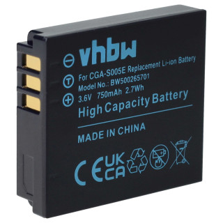Baterija CGA-S005 za Panasonic Lumix DMC-FC01 / DMC-FX8 / DMC-LX1, 750 mAh