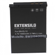 Baterija EN-EL12 za Nikon Coolpix S620 / S640 / S1000 / S8000, 1000 mAh