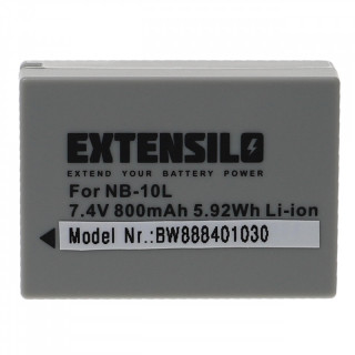 Baterija NB-10L za Canon PowerShot SX40 / SX50 / G10, 800 mAh