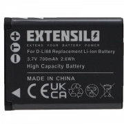 Baterija D-LI88 za Pentax Optio E71 / H90 / P70 / P80 / W90 / WS80, 700 mAh