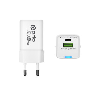 Punjač / adapter USB-A / USB-C, GaN, PD, 35 W