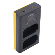 Stanica za punjenje za bateriju Panasonic DMW-BLK22, MicroUSB, dupli