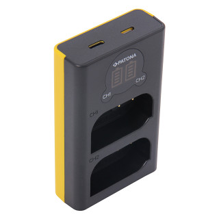 Stanica za punjenje za bateriju Panasonic DMW-BLK22, MicroUSB, dupli