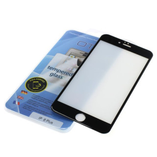 Kaljeno zaštitno staklo za iPhone 6 Plus / 6S Plus, Full Cover 3D, crno