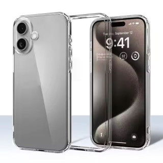 Silikonski omot za Apple iPhone 16 Plus, transparentan Silikonski omot za Apple iPhone 16 Plus, transparentan